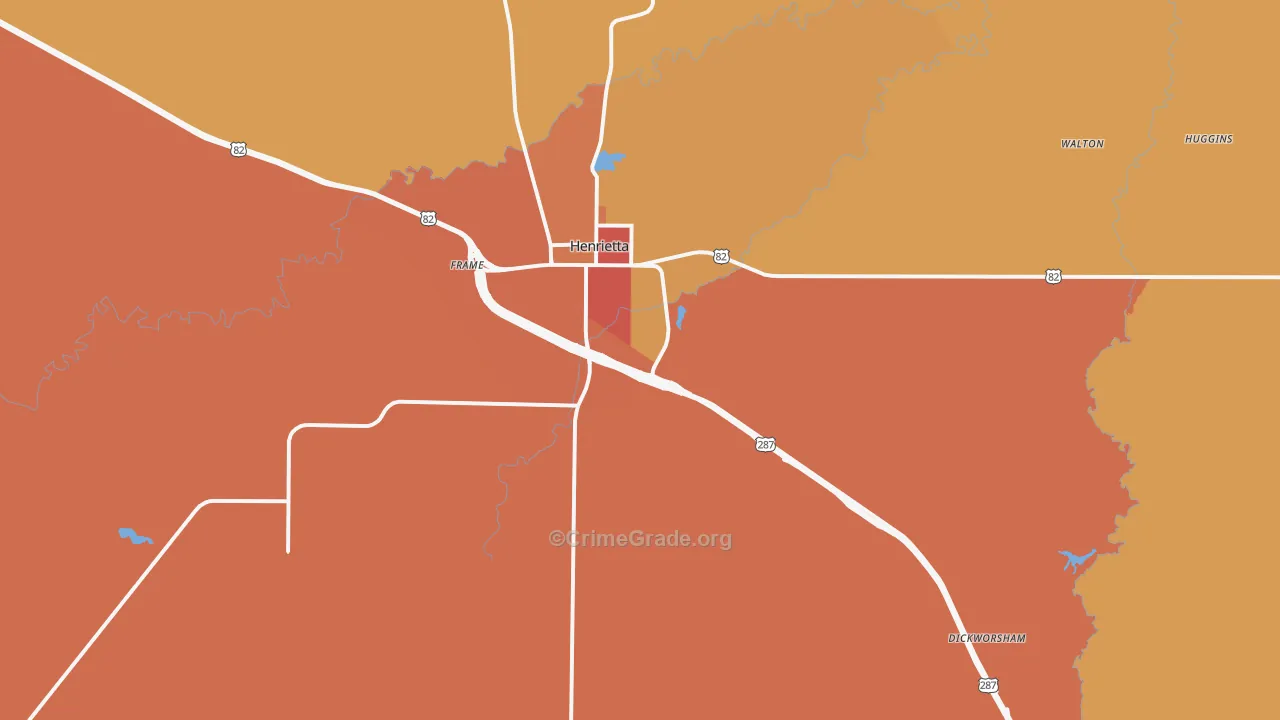 Bluegrove, TX Map of Drug-Related Crime Rates