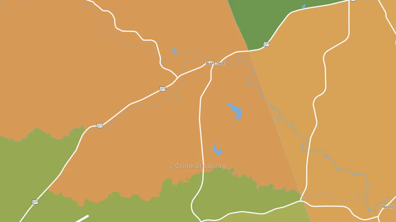 Bluff Dale, TX Map of Drug-Related Crime Rates