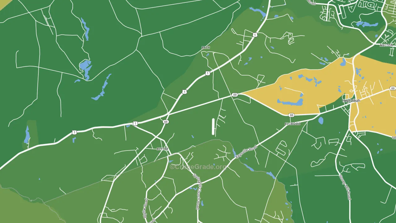 Blythe, GA Map of Drug-Related Crime Rates