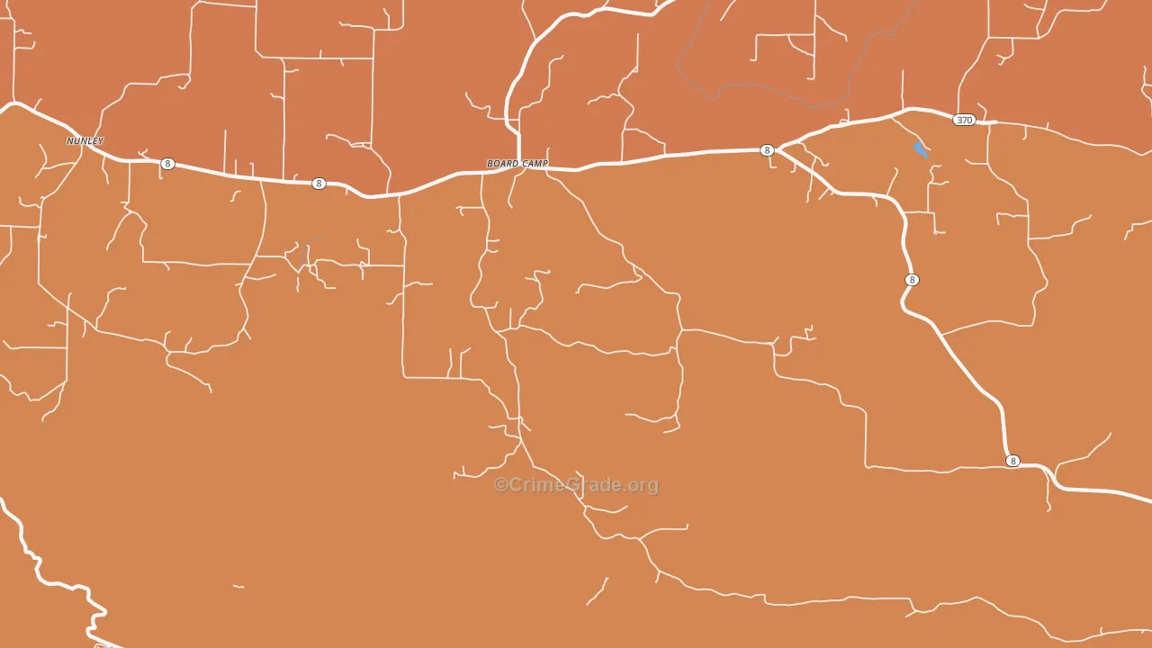 Board Camp, AR Map of Drug-Related Crime Rates