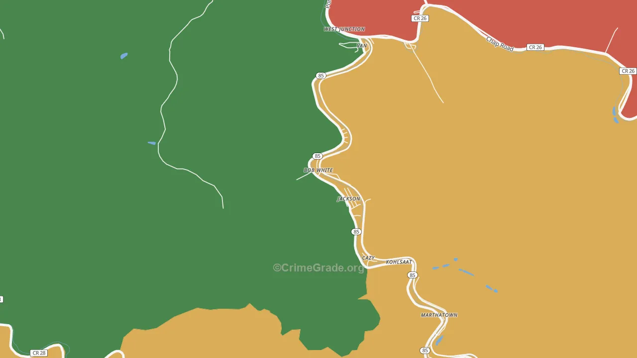 Bob White, WV Map of Drug-Related Crime Rates