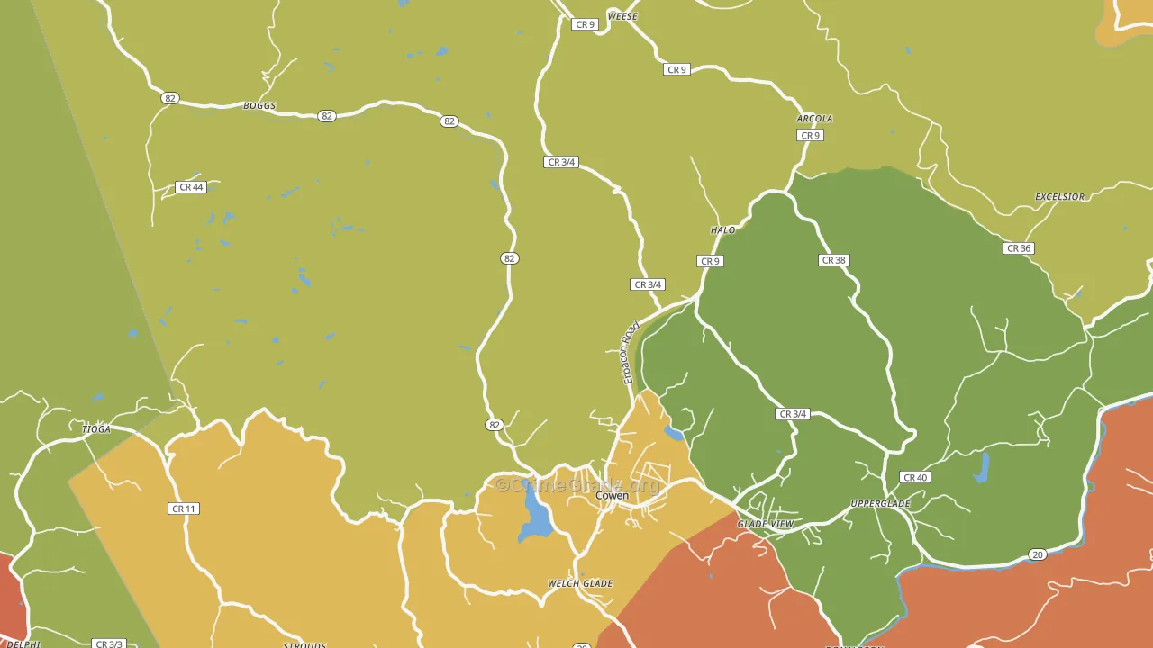 Boggs, WV Map of Drug-Related Crime Rates