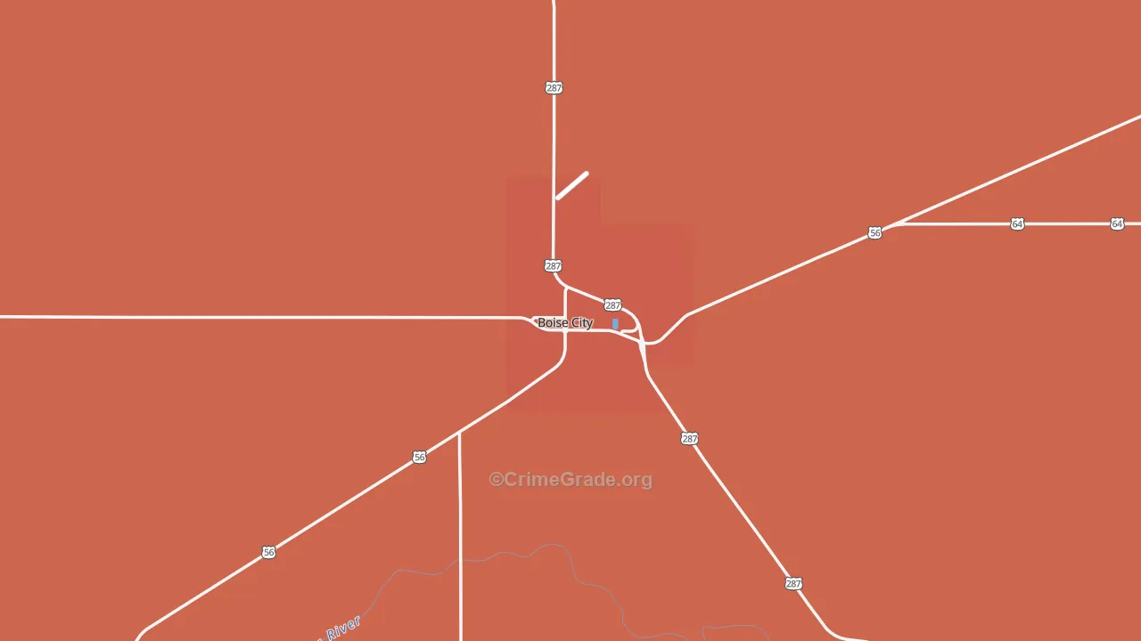 Boise City, OK Map of Drug-Related Crime Rates
