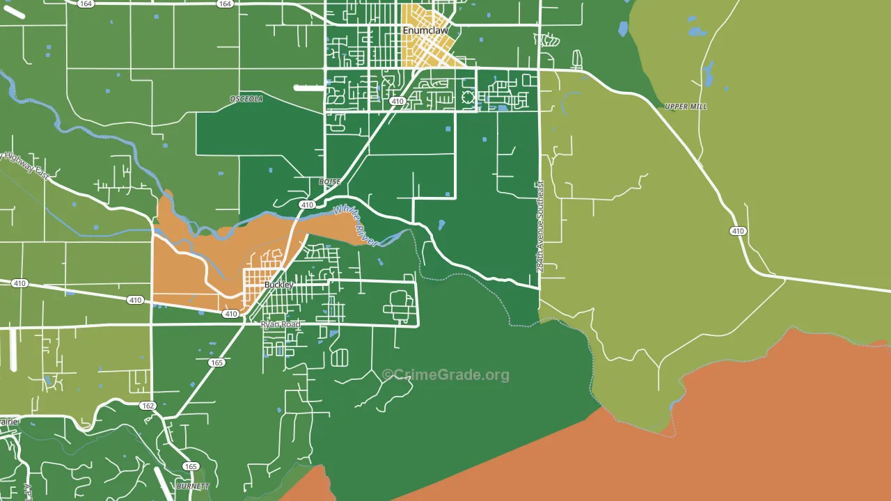Boise, WA Map of Drug-Related Crime Rates
