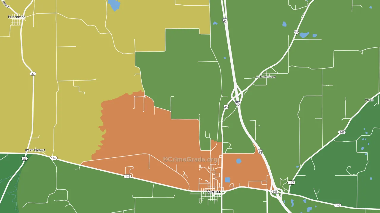 Boles, IL Map of Drug-Related Crime Rates