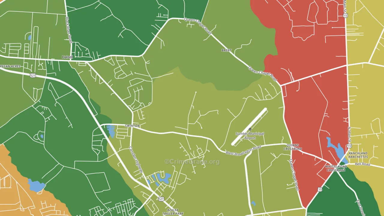 Bon Air Terrace, SC Map of Drug-Related Crime Rates