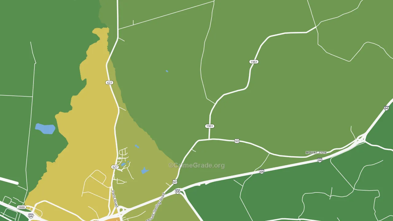 Bon Haven, KY Map of Drug-Related Crime Rates