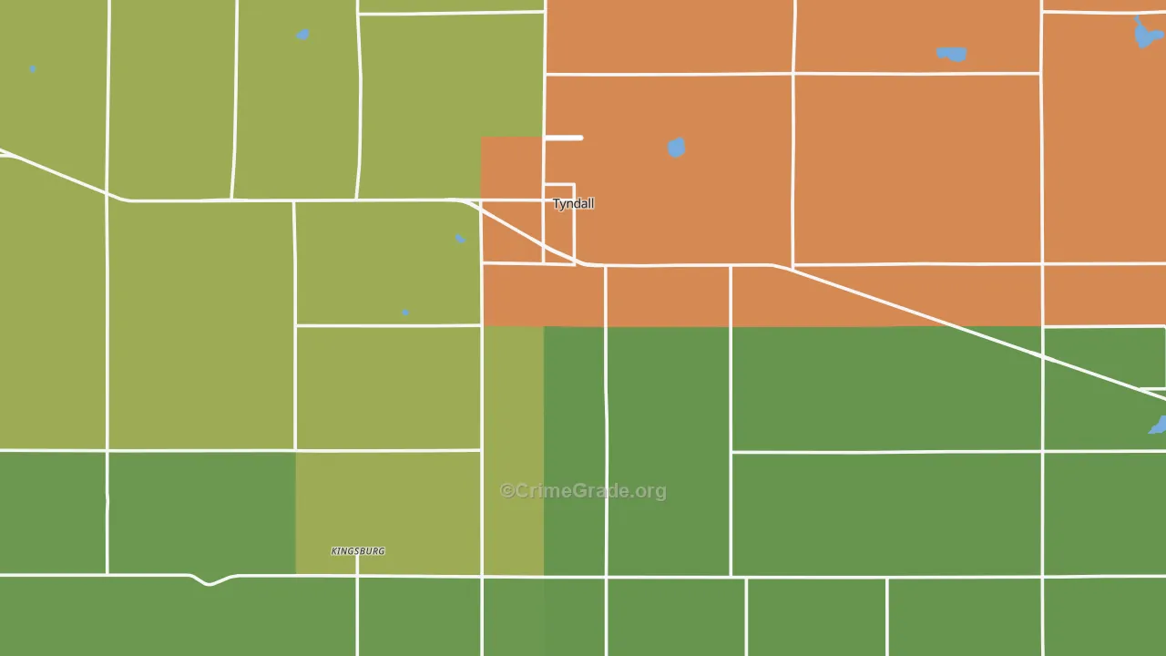 Bon Homme County, SD Map of Drug-Related Crime Rates