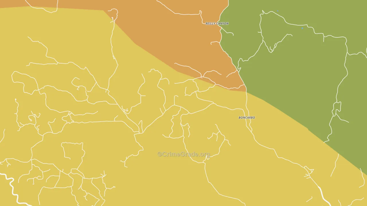 Boncarbo, CO Map of Drug-Related Crime Rates