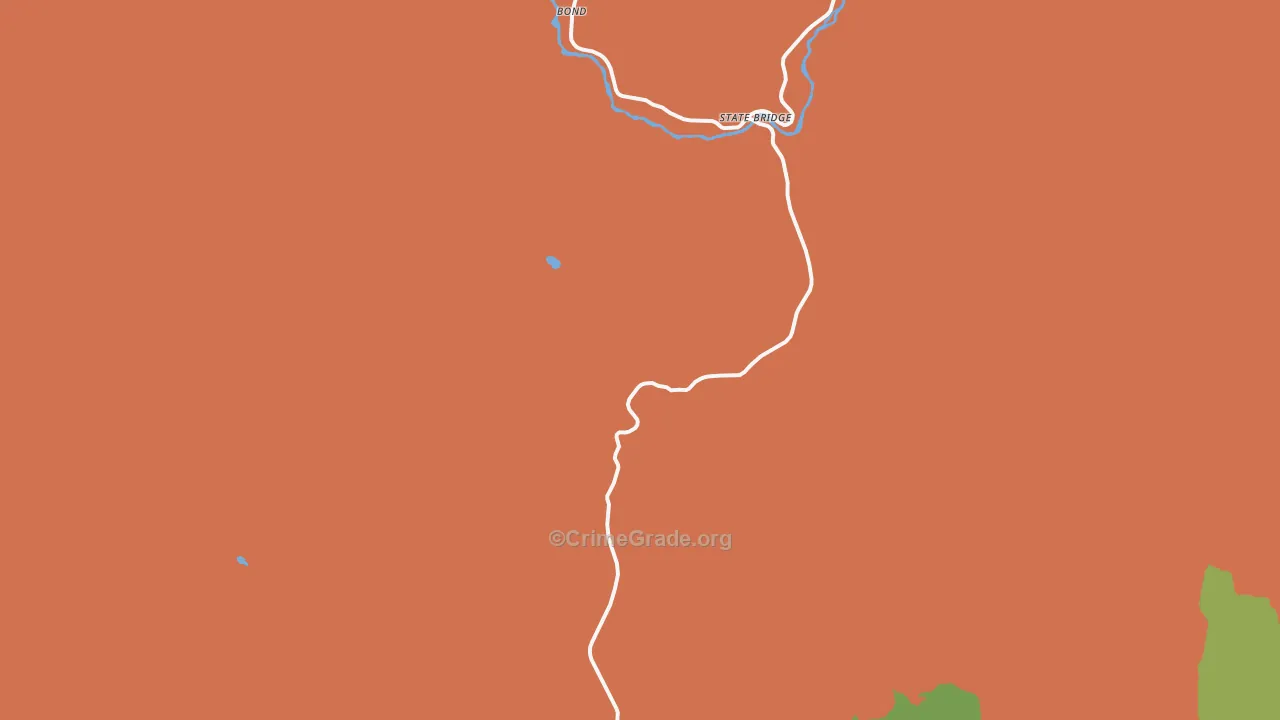 Bond, CO Map of Drug-Related Crime Rates