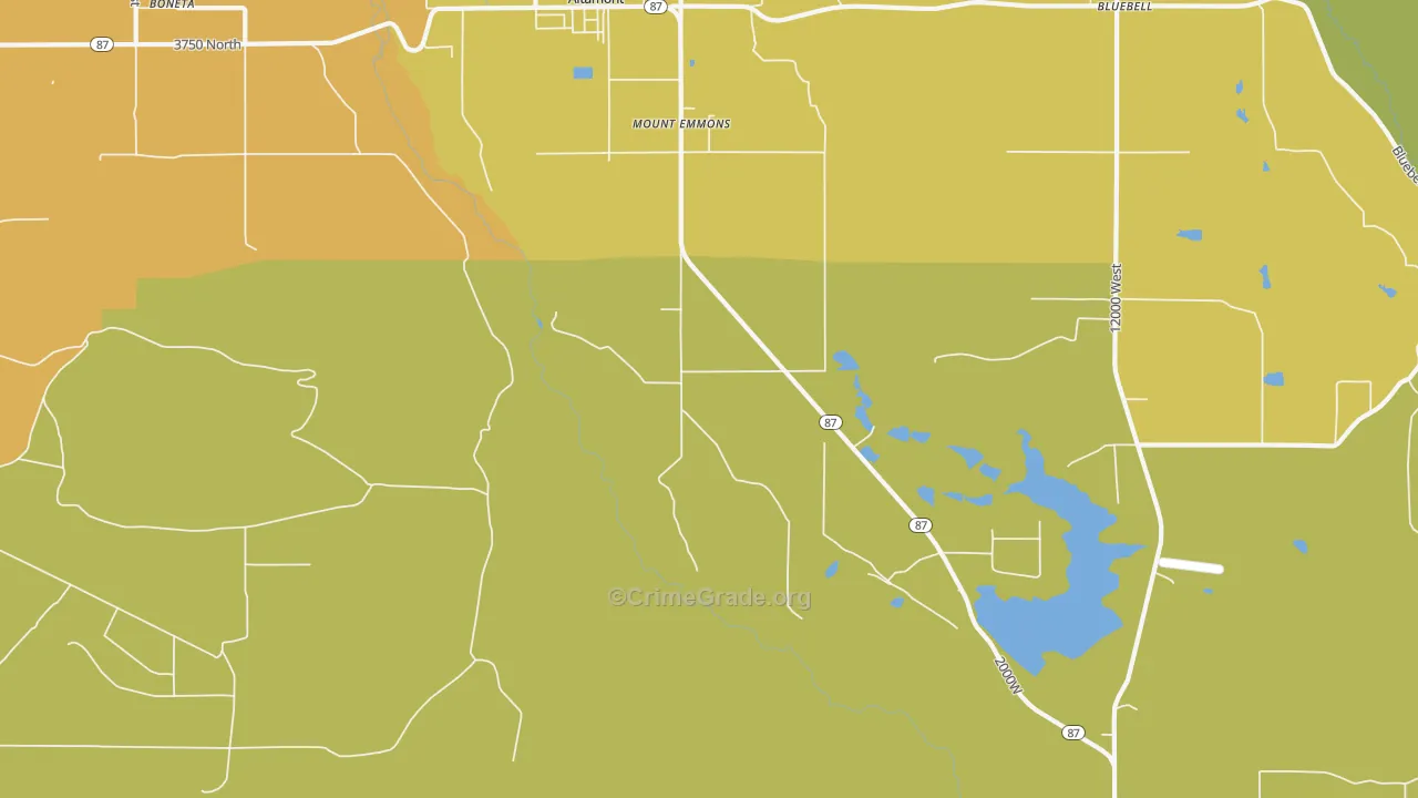Boneta, UT Map of Drug-Related Crime Rates