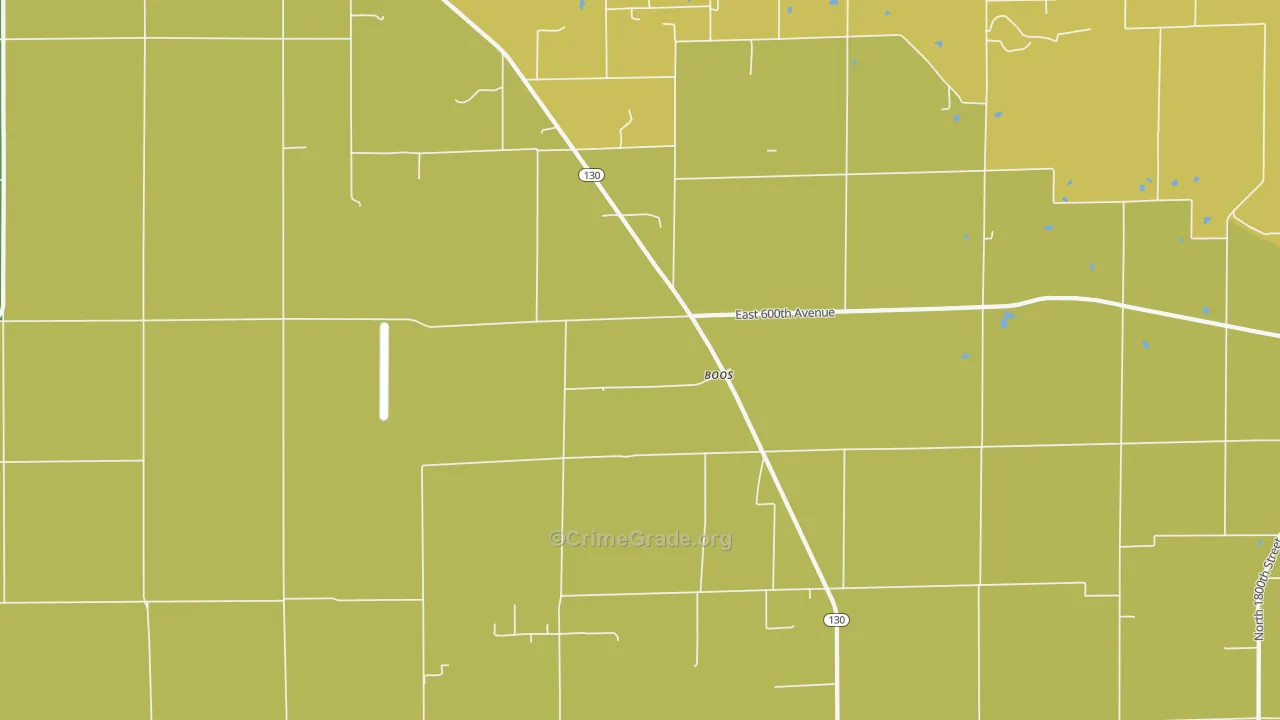 Boos, IL Map of Drug-Related Crime Rates