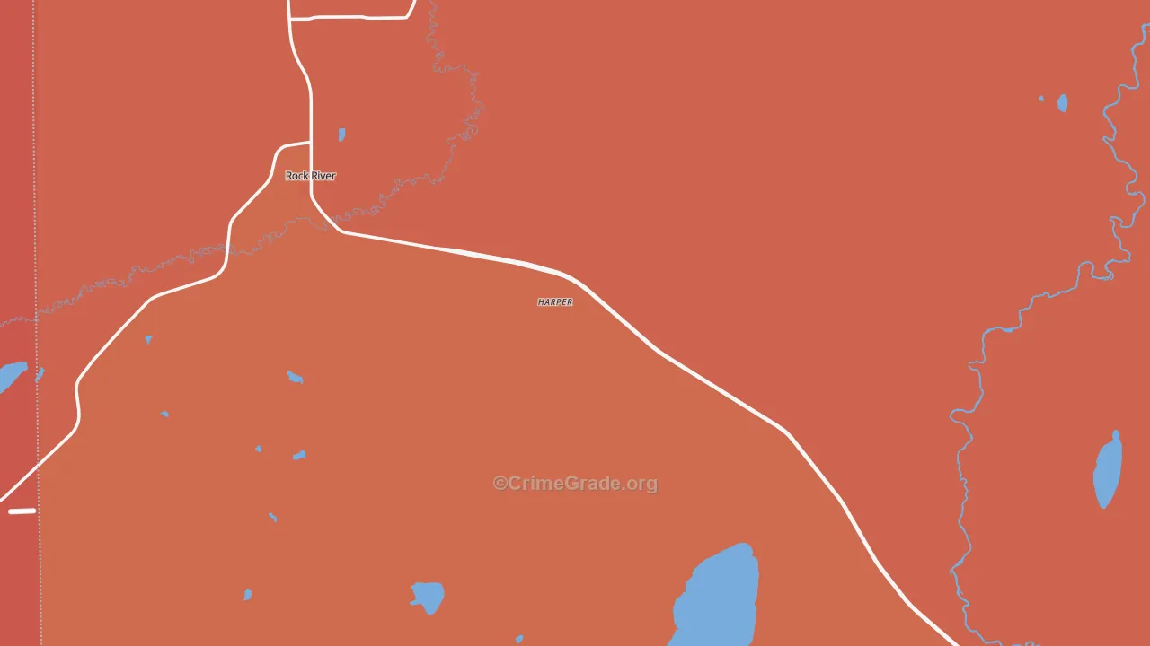 Bosler, WY Map of Drug-Related Crime Rates