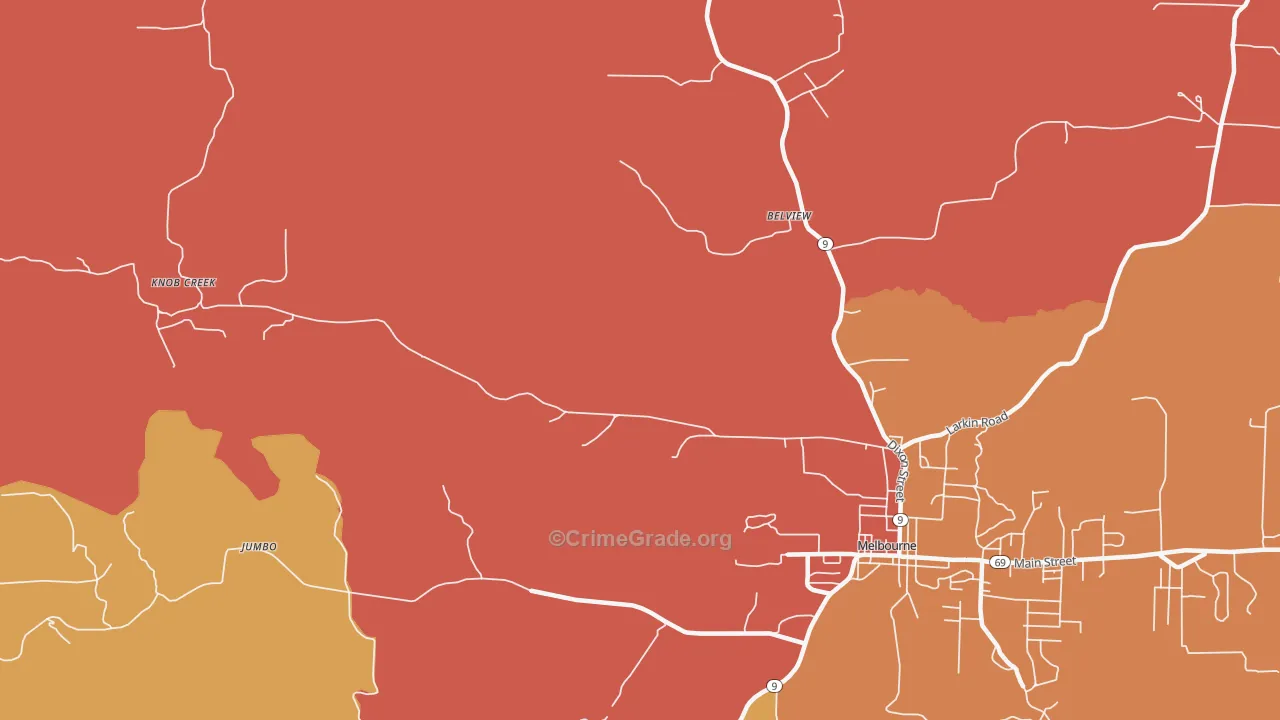 Boswell, AR Map of Drug-Related Crime Rates