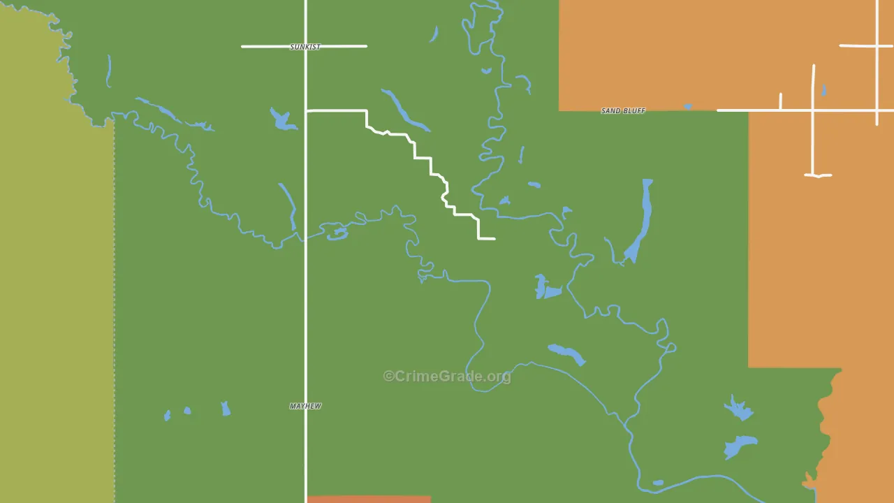 Boswell, OK Map of Drug-Related Crime Rates