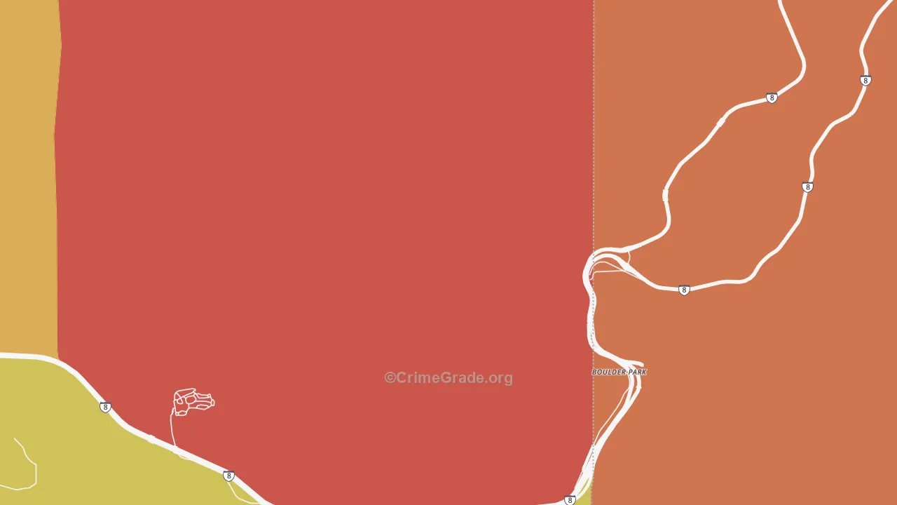 Boulder Park, CA Map of Drug-Related Crime Rates