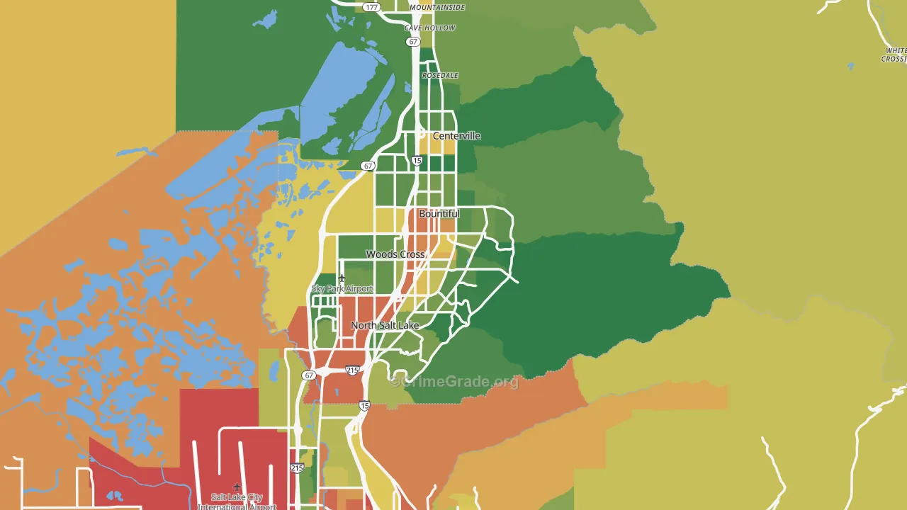 Bountiful, UT Map of Drug-Related Crime Rates