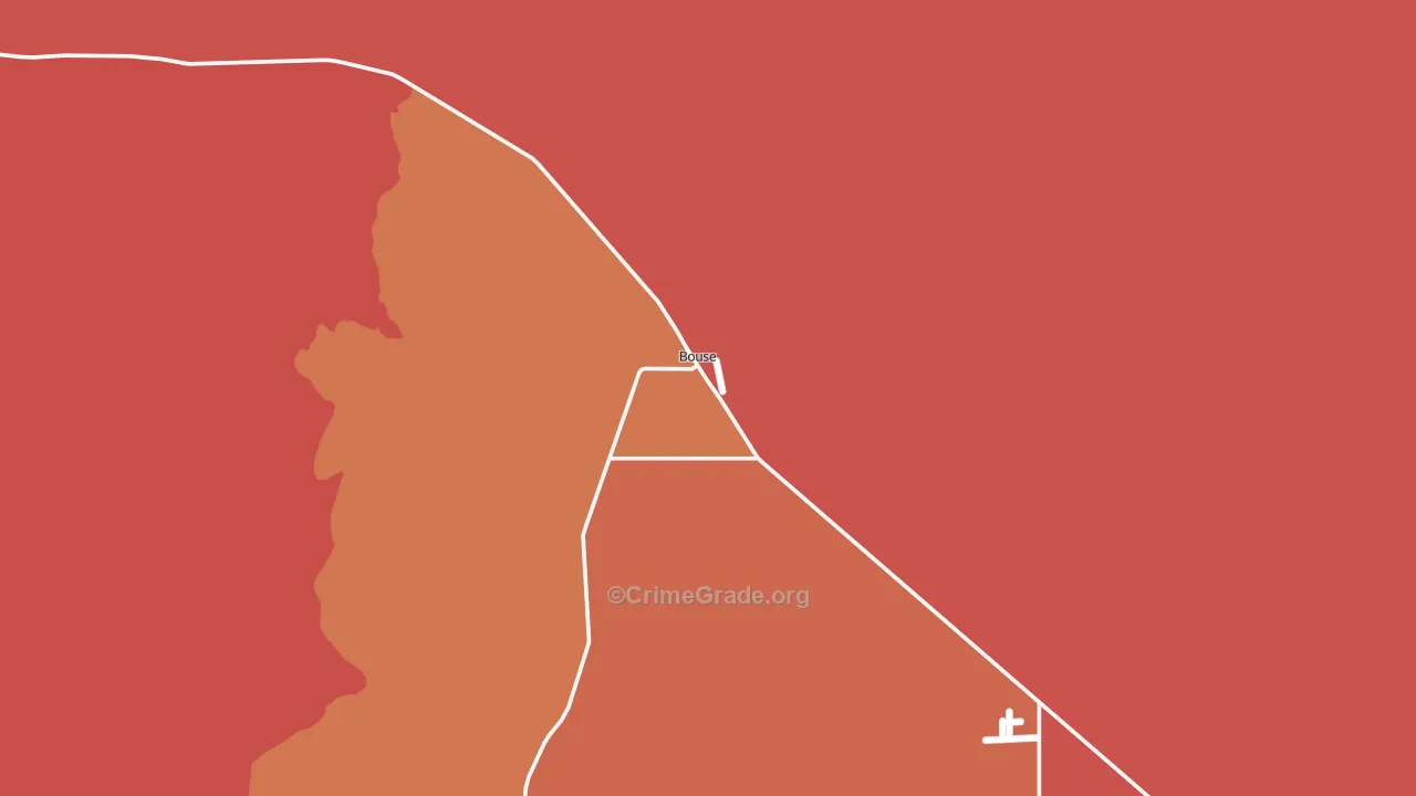 Bouse, AZ Map of Drug-Related Crime Rates