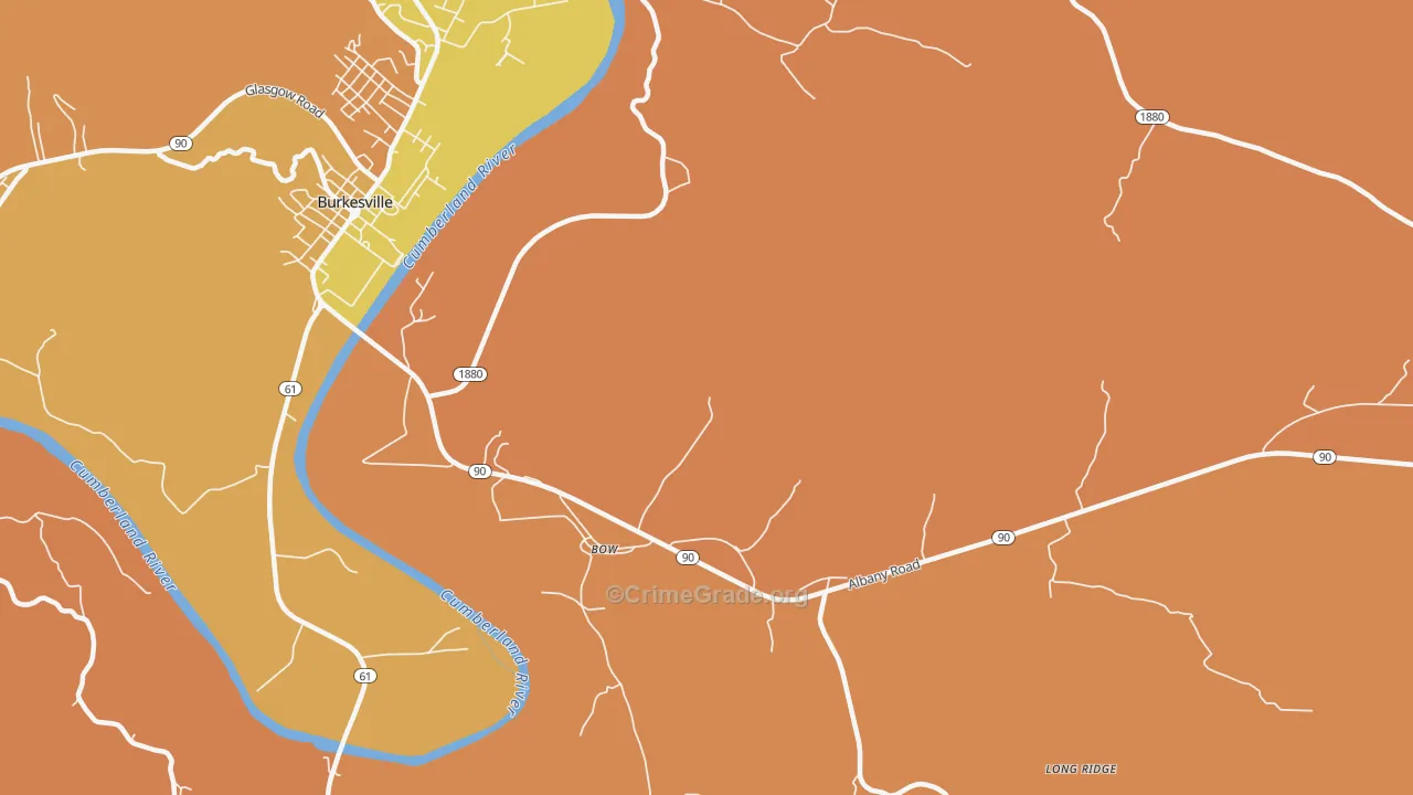Bow, KY Map of Drug-Related Crime Rates