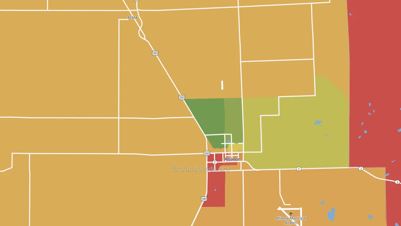 Box Butte County, NE Map of Drug-Related Crime Rates