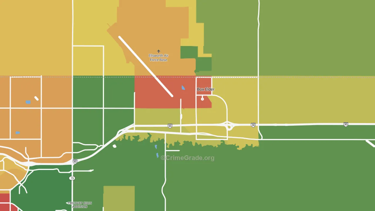 Box Elder, SD Map of Drug-Related Crime Rates