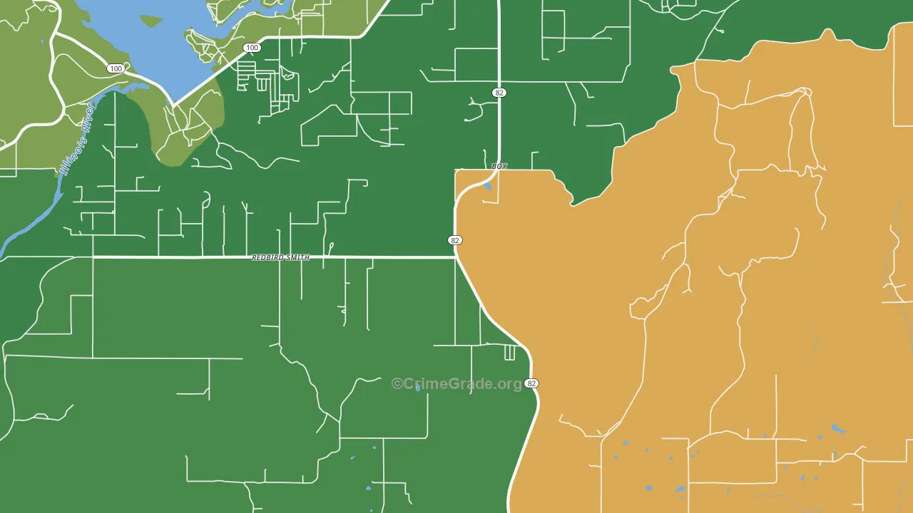 Box, OK Map of Drug-Related Crime Rates