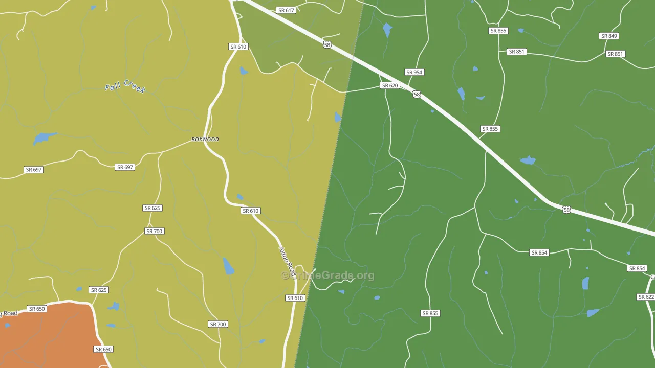 Boxwood, VA Map of Drug-Related Crime Rates
