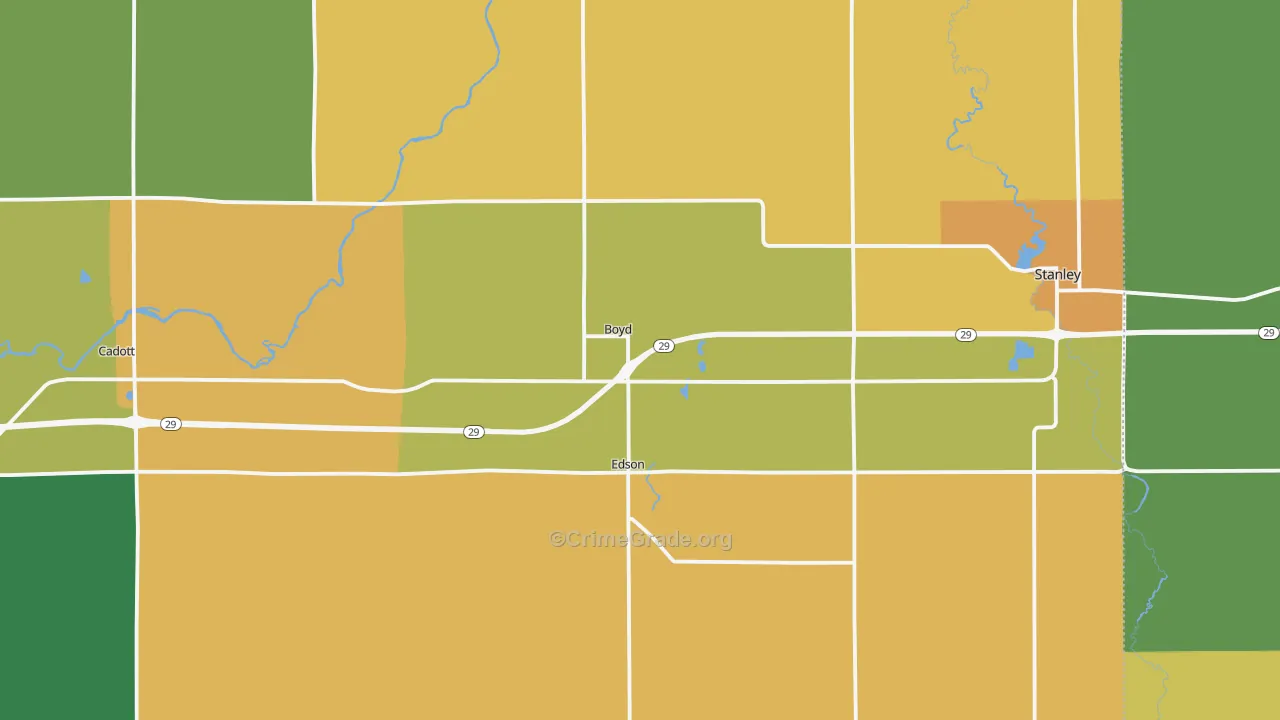 Boyd, WI Map of Drug-Related Crime Rates