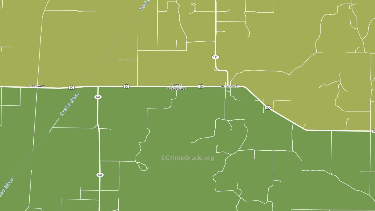 Boydsville, AR Map of Drug-Related Crime Rates