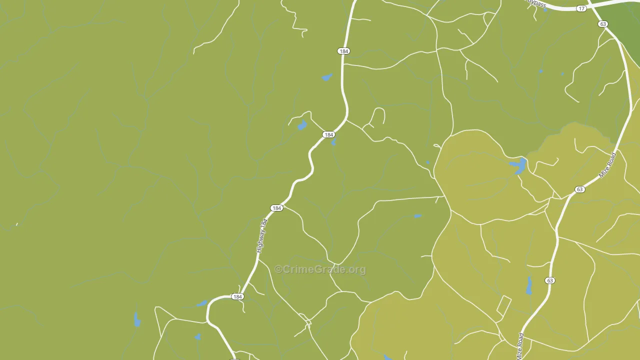 Boydville, GA Map of Drug-Related Crime Rates