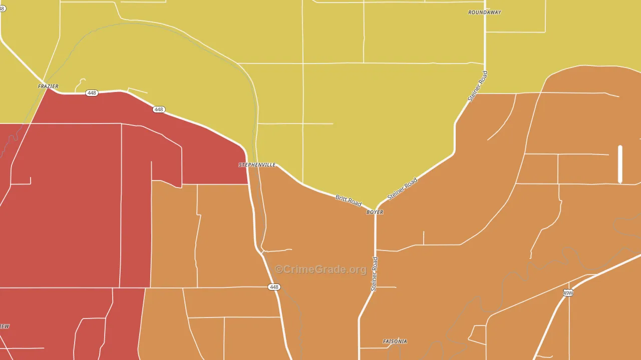Boyer, MS Map of Drug-Related Crime Rates
