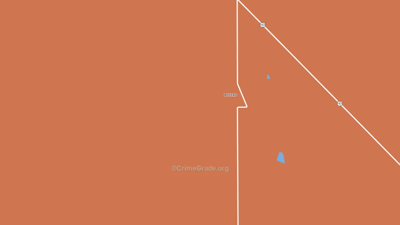 Boyero, CO Map of Drug-Related Crime Rates