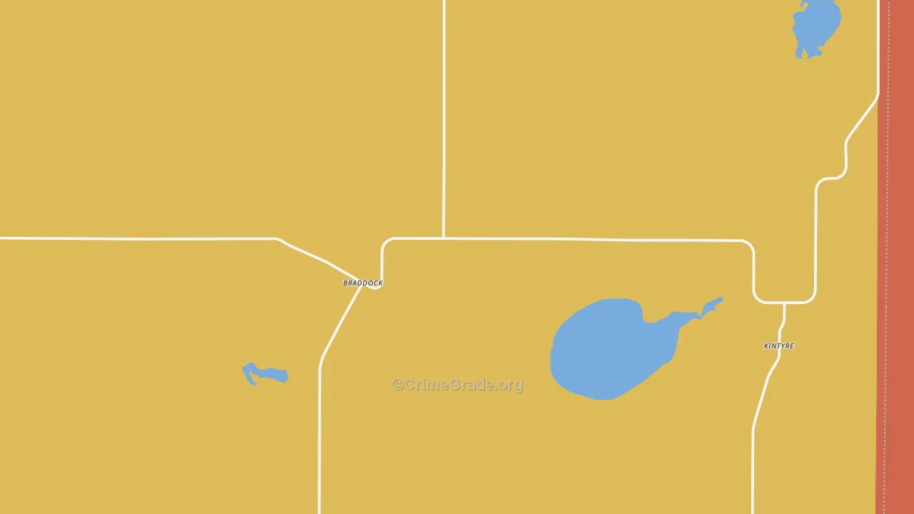 Braddock, ND Map of Drug-Related Crime Rates