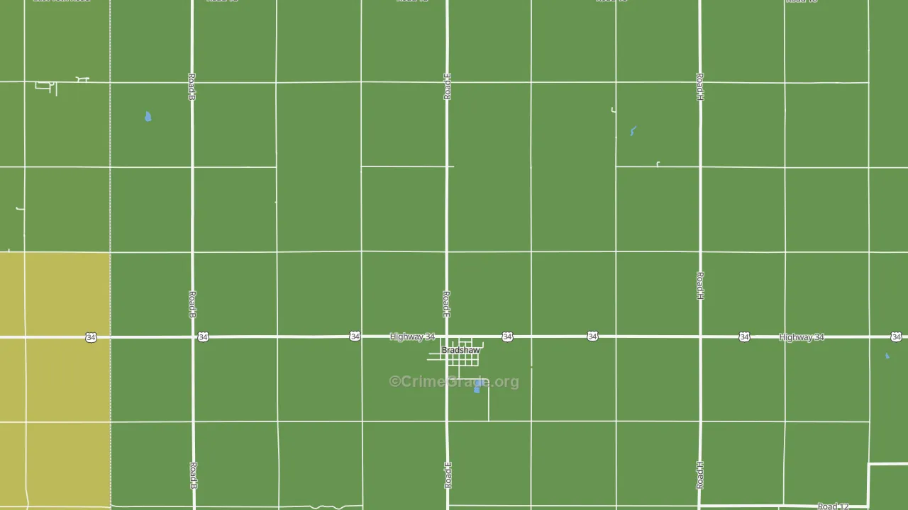 Bradshaw, NE Map of Drug-Related Crime Rates
