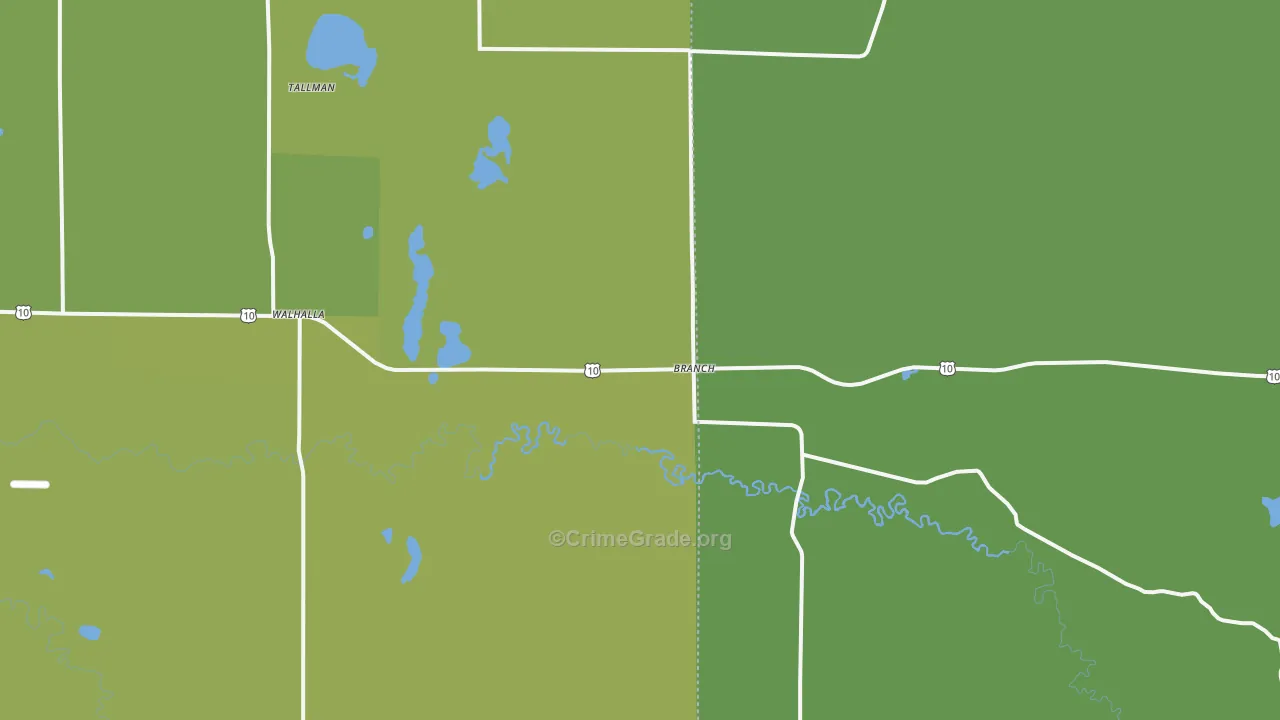 Branch, MI Map of Drug-Related Crime Rates