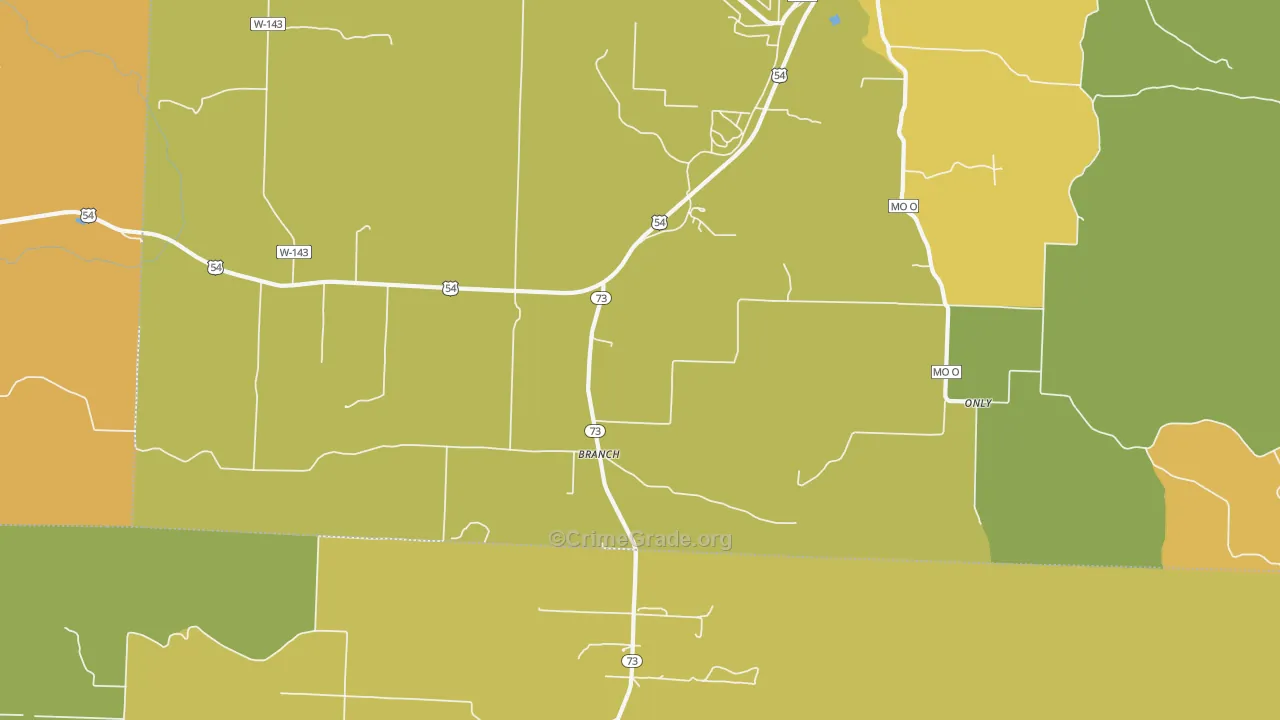 Branch, MO Map of Drug-Related Crime Rates