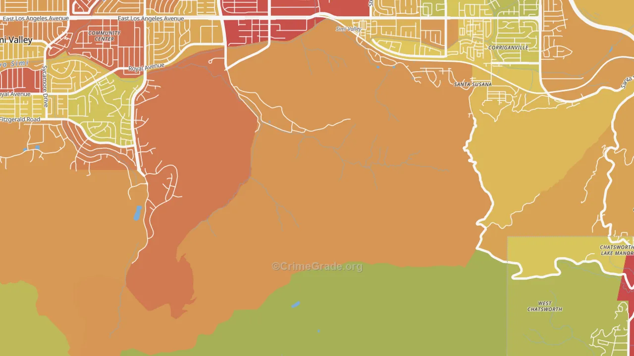 Brandeis, CA Map of Drug-Related Crime Rates
