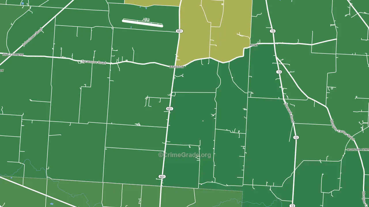Brandon, OH Map of Drug-Related Crime Rates
