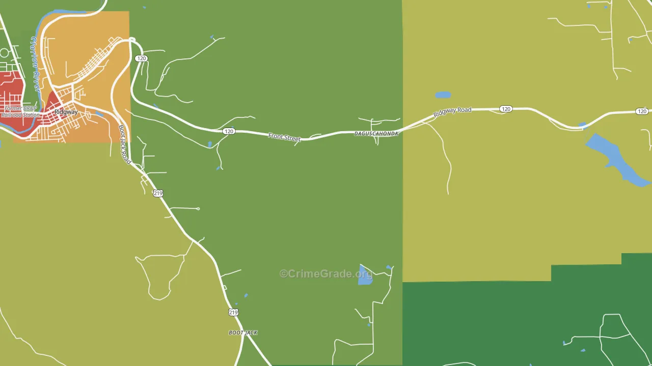 Brandy Camp, PA Map of Drug-Related Crime Rates