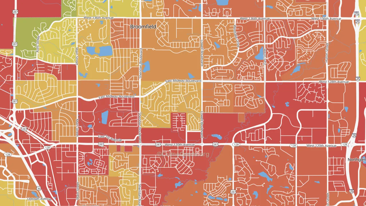 Brandywine, Broomfield, CO Map of Drug-Related Crime Rates