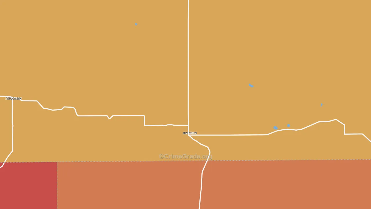 Branson, CO Map of Drug-Related Crime Rates