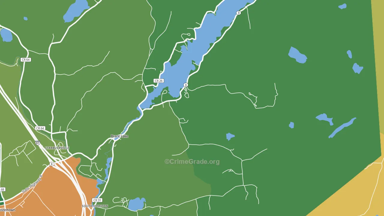 Brant Lake, NY Map of Drug-Related Crime Rates