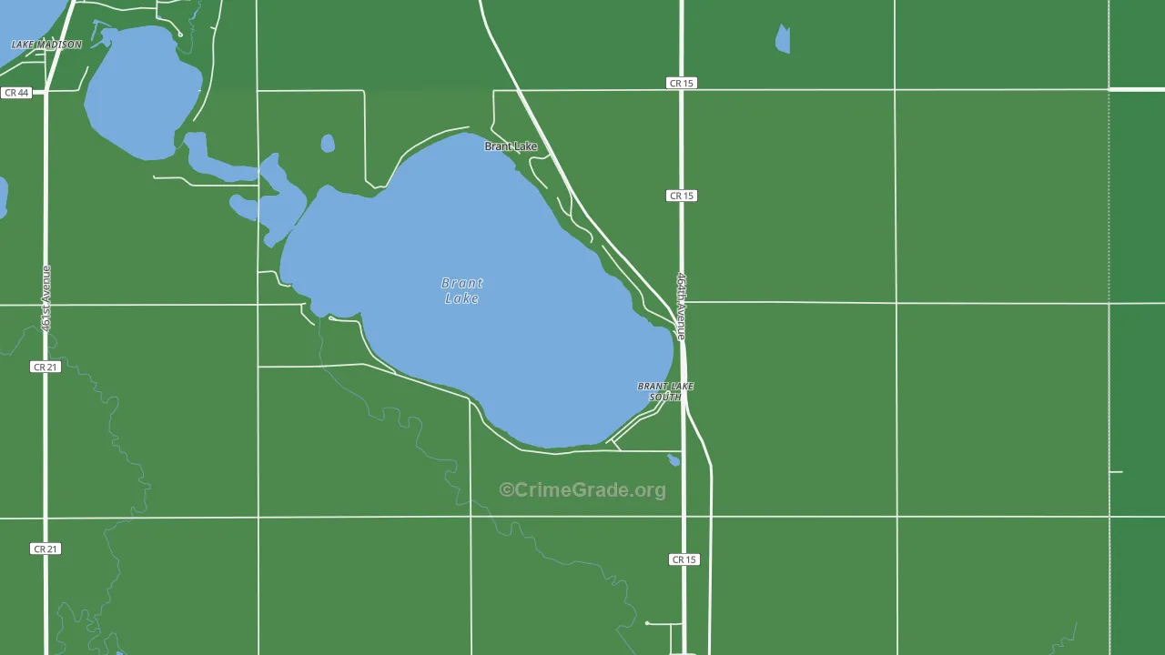 Brant Lake, SD Map of Drug-Related Crime Rates