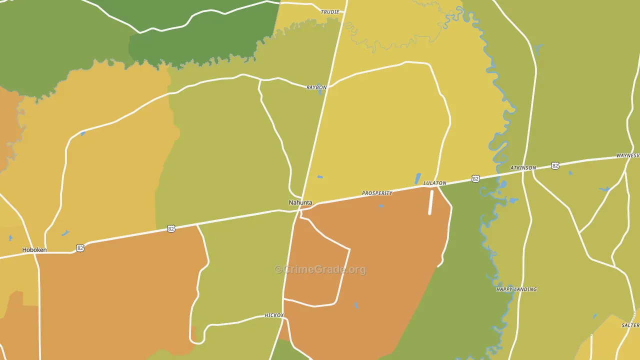 Brantley County, GA Map of Drug-Related Crime Rates