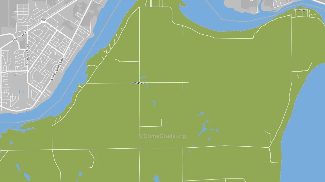 Brassar, MI Map of Drug-Related Crime Rates