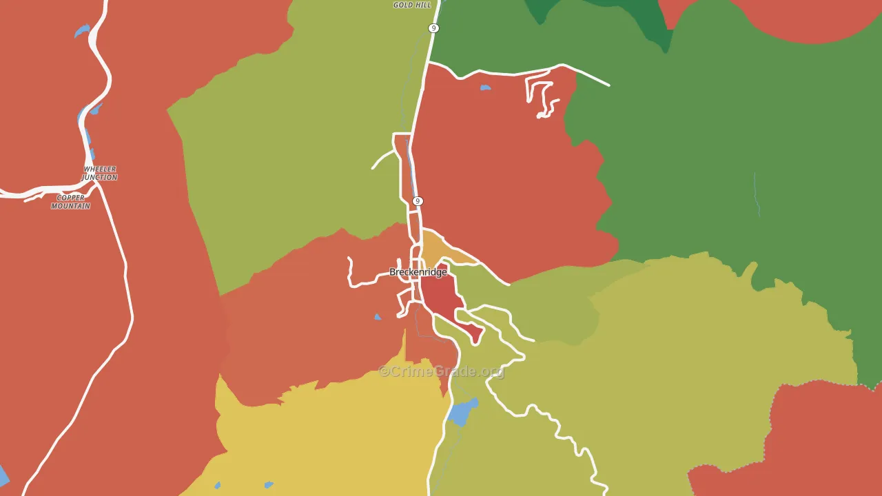 Breckenridge, CO Map of Drug-Related Crime Rates