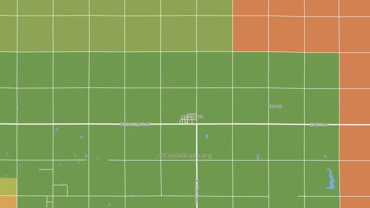 Breckenridge, OK Map of Drug-Related Crime Rates