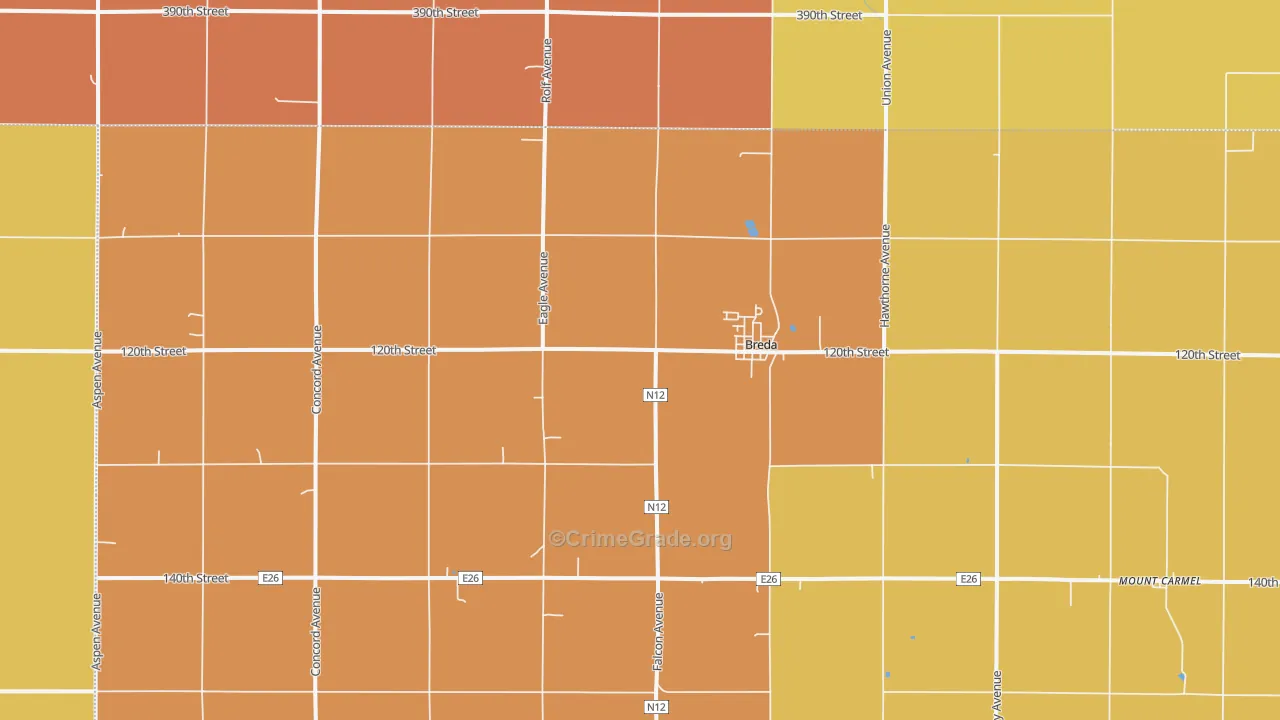 Breda, IA Map of Drug-Related Crime Rates