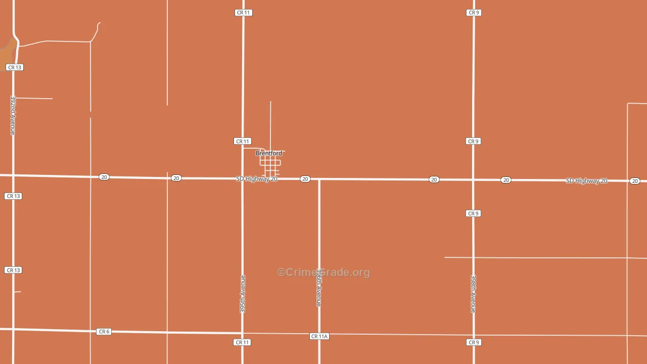 Brentford, SD Map of Drug-Related Crime Rates
