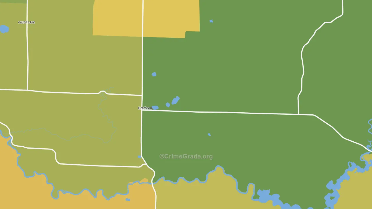 Brethren, MI Map of Drug-Related Crime Rates